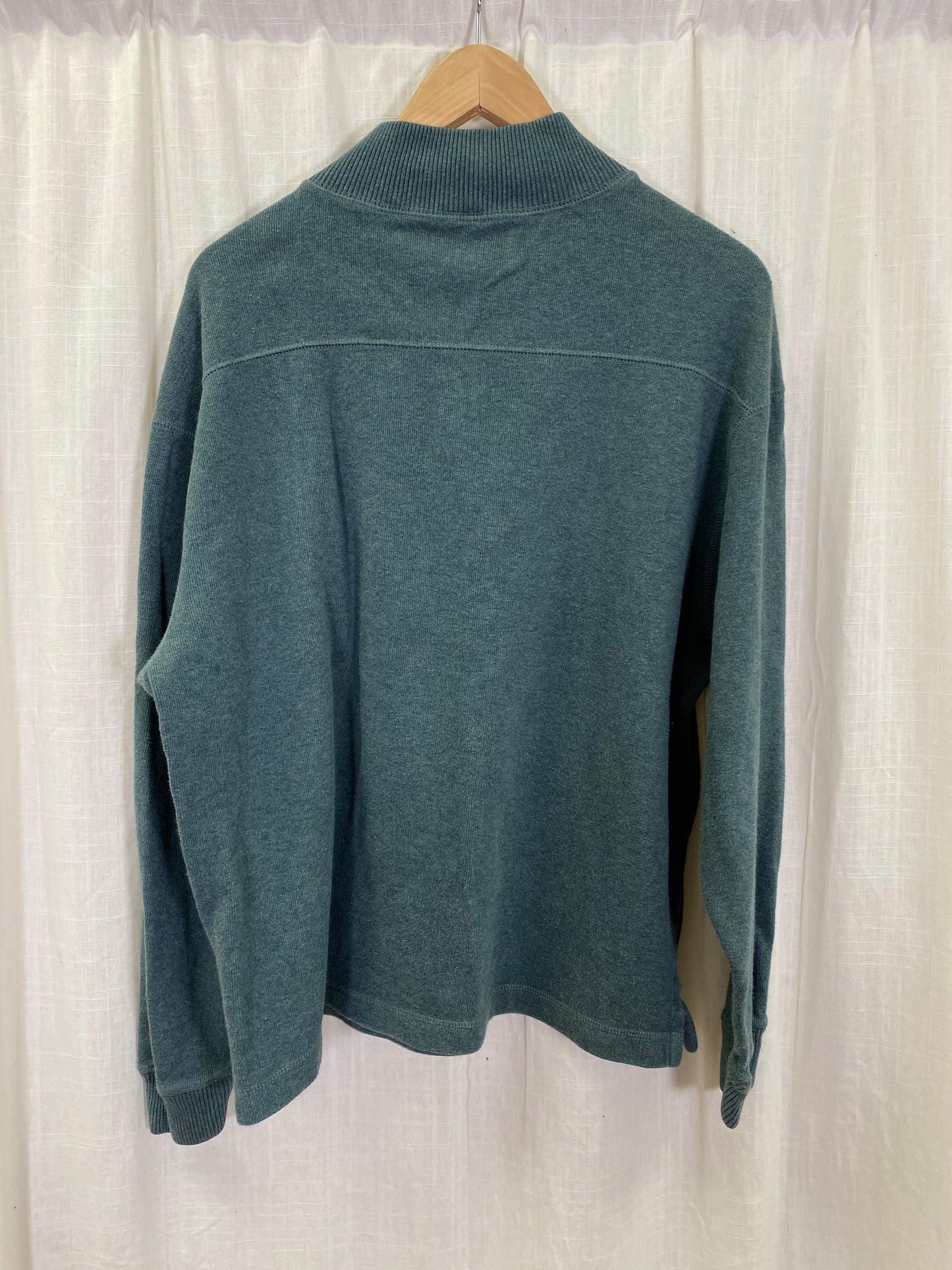 Blue Cotton Quarter Zip (L)