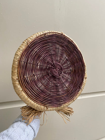 Flat Circular Wicker Basket