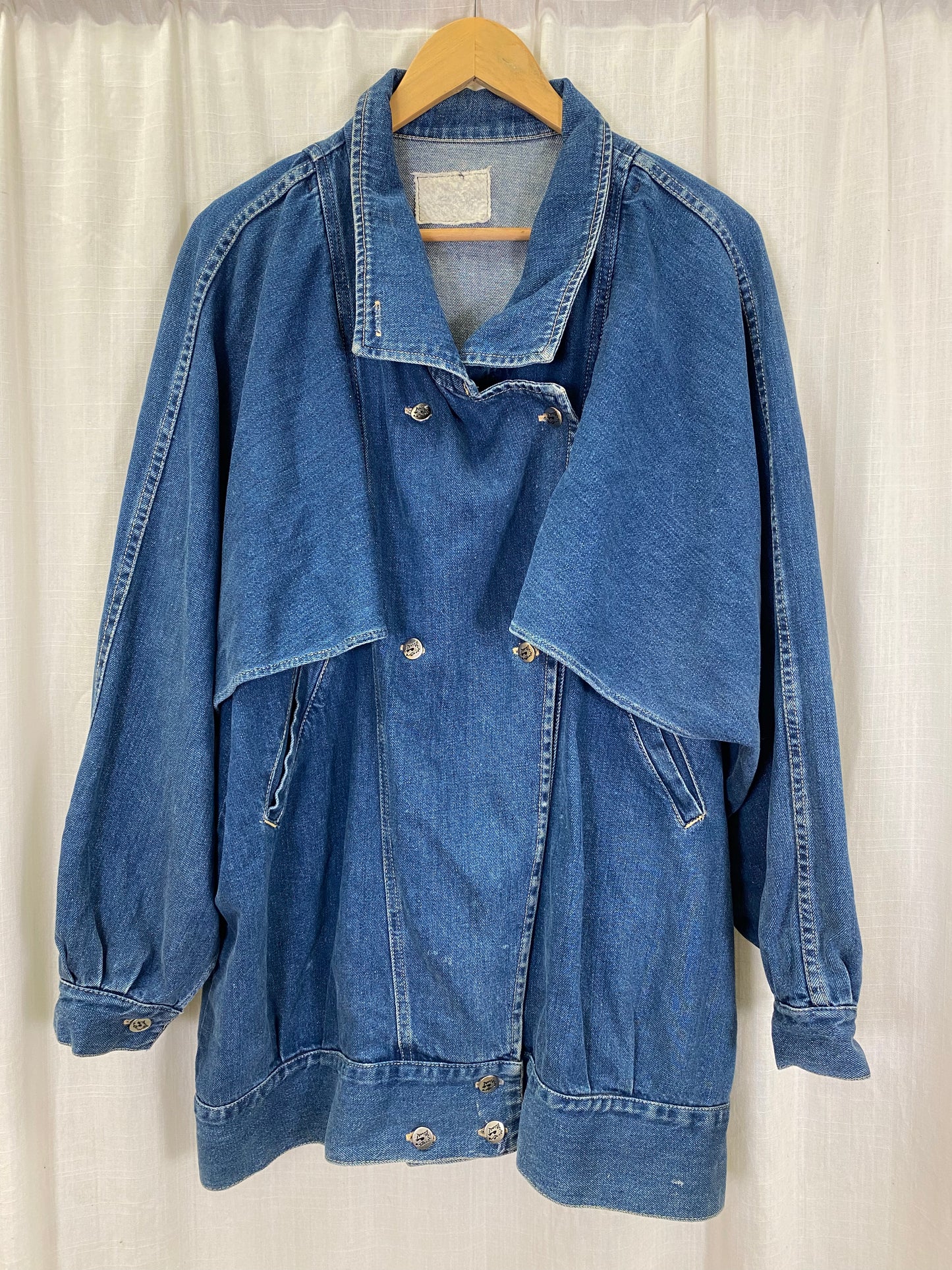 Vintage Denim Overcoat (XL)