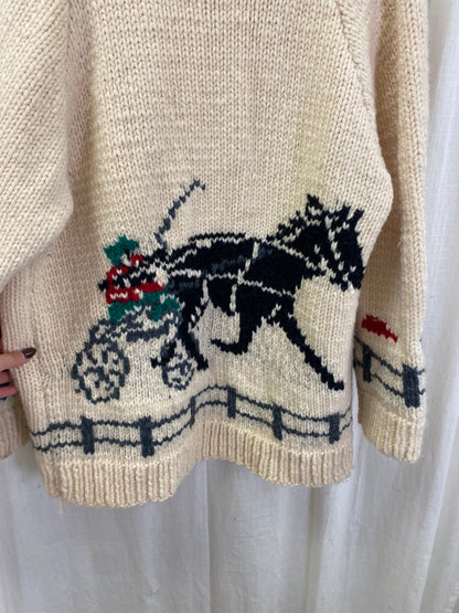 Horse Zip Up Sweater (L/XL)