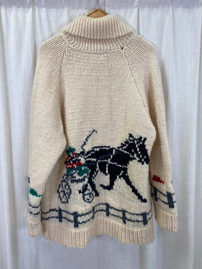 Horse Zip Up Sweater (L/XL)