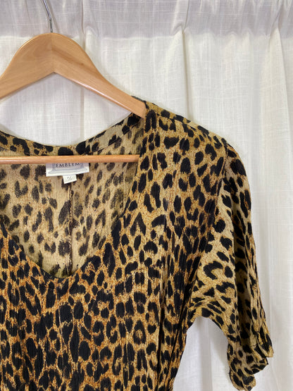 Emblem Vintage Leopard Print Maxi Dress (S)