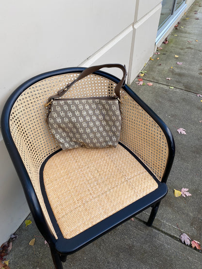 Dooney & Bourke Brown Canvas Shoulder Bag