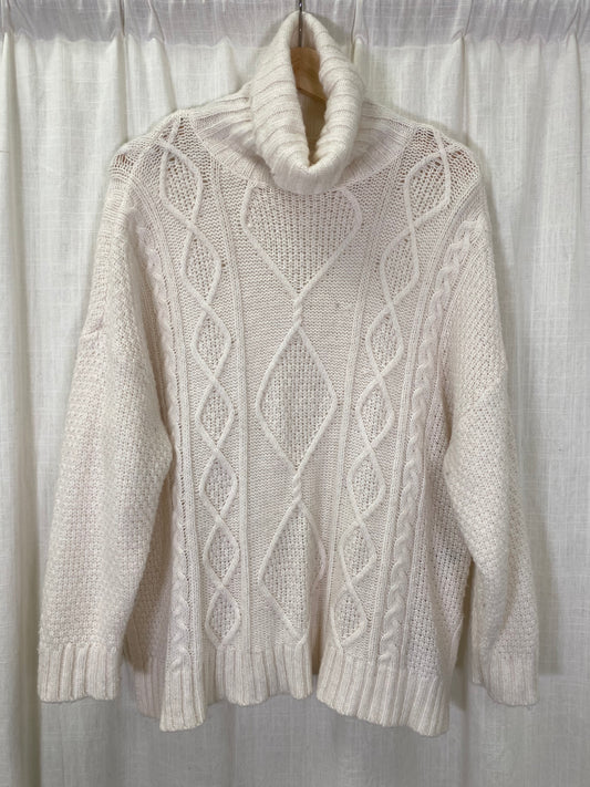 White Turtle Neck Sweater (S)