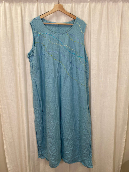 Blue Linen Dress (3XL)