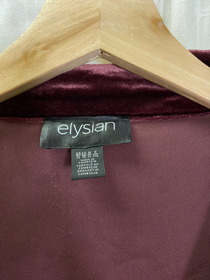 Burgundy Velvet Button Up (XL)