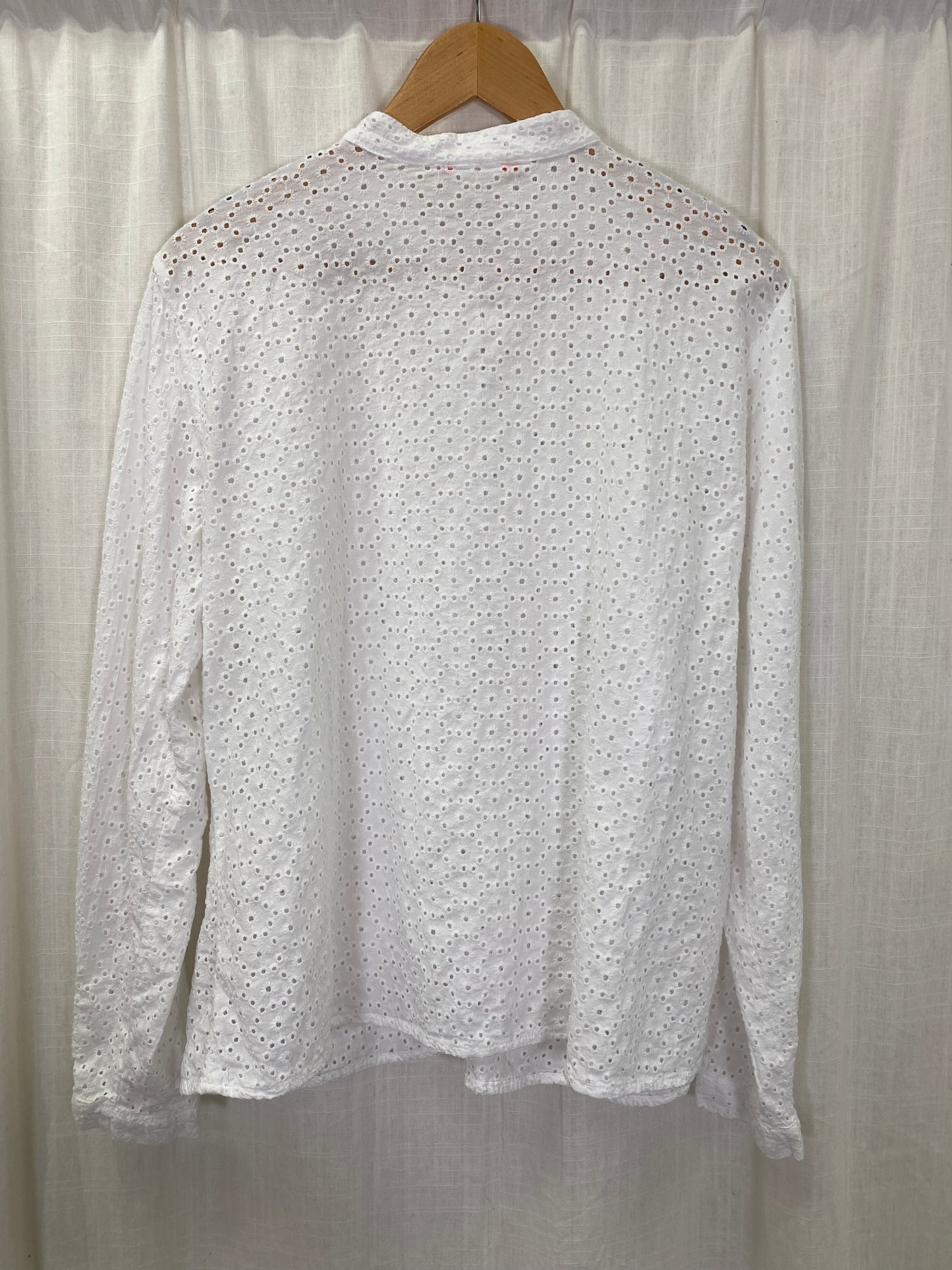 White Eyelet Blouse (L*)