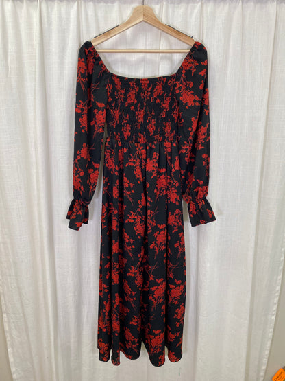 Black & Red Floral Dress (6)